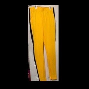 WEIV Men’s Yellow Track Pants with Black Stripe size large Used